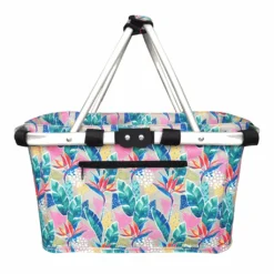 Sachi Two Handle Carry Basket Botanical