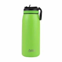 Oasis Insulated Sports Bottle Sipper Straw 780ml Neon Green