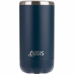 Oasis Insulated Cooler Can 330ml Stainless Steel Double Wall - Navy