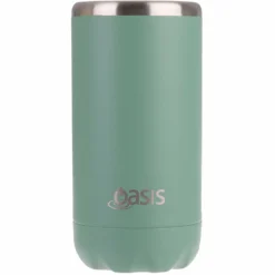 Oasis Insulated Cooler Can 330ml Stainless Steel Double Wall - Sage Green