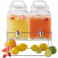 Maxwell And Williams Refresh Double Cube Drink Dispenser With Stand 2X5L Gift Boxed