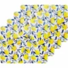 Ecology Punch Set Of 4 Placemats 34 X 26.5cm Lemon