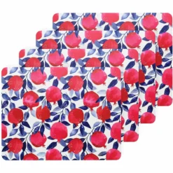 Ecology Punch Set Of 4 Placemats 34 X 26.5cm Pomegranate