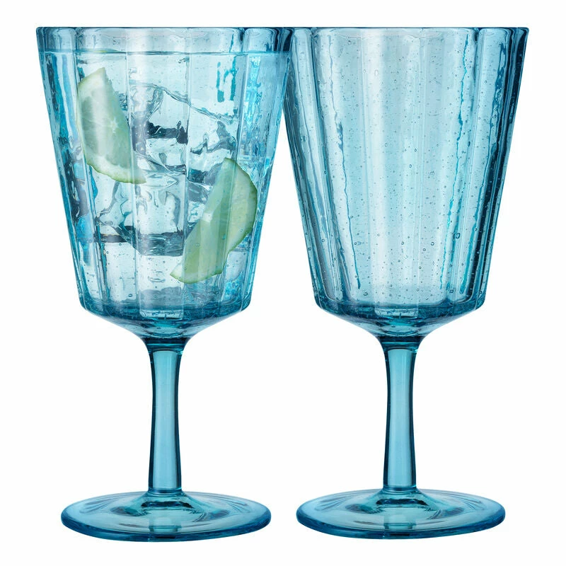 Ecology Adrift Set Of 4 Goblets 325ml Blue