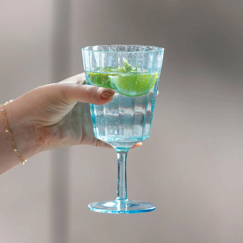 Ecology Adrift Set Of 4 Goblets 325ml Blue - Image 2