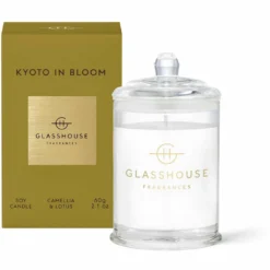 Glasshouse Fragrances Kyoto In Bloom - Camellia And Lotus 60g Triple Scented Candle
