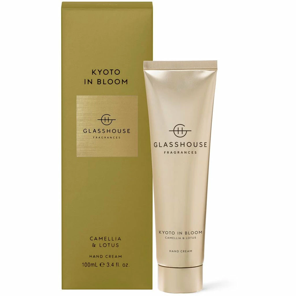 Glasshouse Fragrances Kyoto In Bloom - Camellia And Lotus 100ml Hand Cream