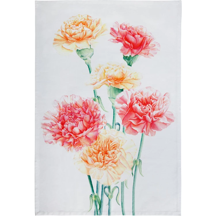 Maxwell And Williams Katherine Castle Floriade Tea Towel 50x70cm Carnations