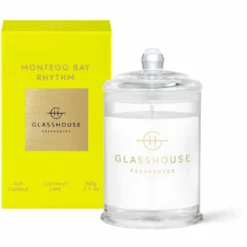 Glasshouse Fragrances Montego Bay Rhythm - Coconut And Lime 60g Triple Scented Candle