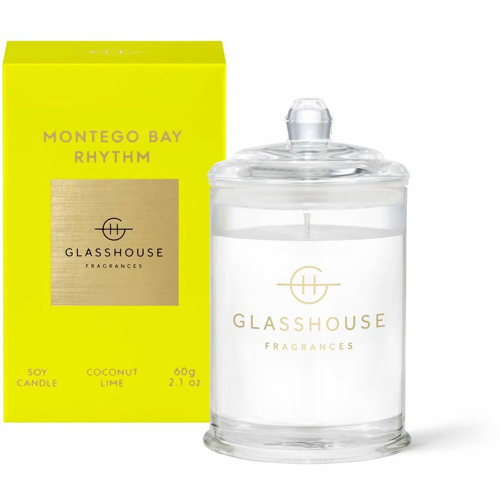 Glasshouse Fragrances Montego Bay Rhythm - Coconut And Lime 60g Triple Scented Candle