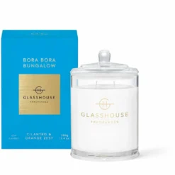 Glasshouse Fragrances Bora Bora Bungalow - Cilantro And Orange Zest 380g Triple Scented Candle Candle