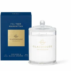 Glasshouse Fragrances Ill Take Manhattan - Orchids And Blood Orange 380g Triple Scented Candle