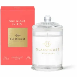Glasshouse Fragrances One Night In Rio - Passionfruit And Lime 60g Triple Scented Candle