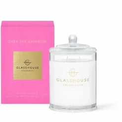 Glasshouse Fragrances Over The Rainbow - Violet Leaves And White Musk 380g Triple Scented Candle
