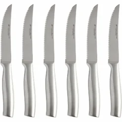 Maxwell And Williams Stanton Steak Knife Set 6 Piece Stainless Steel Gift Boxed