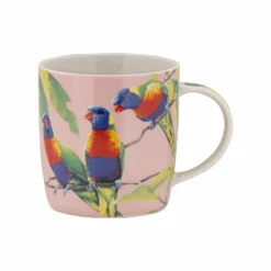 Maxwell And Williams Katherine Castle Bird Talk Mug 370ml Rainbow Lorikeets Gift Boxed