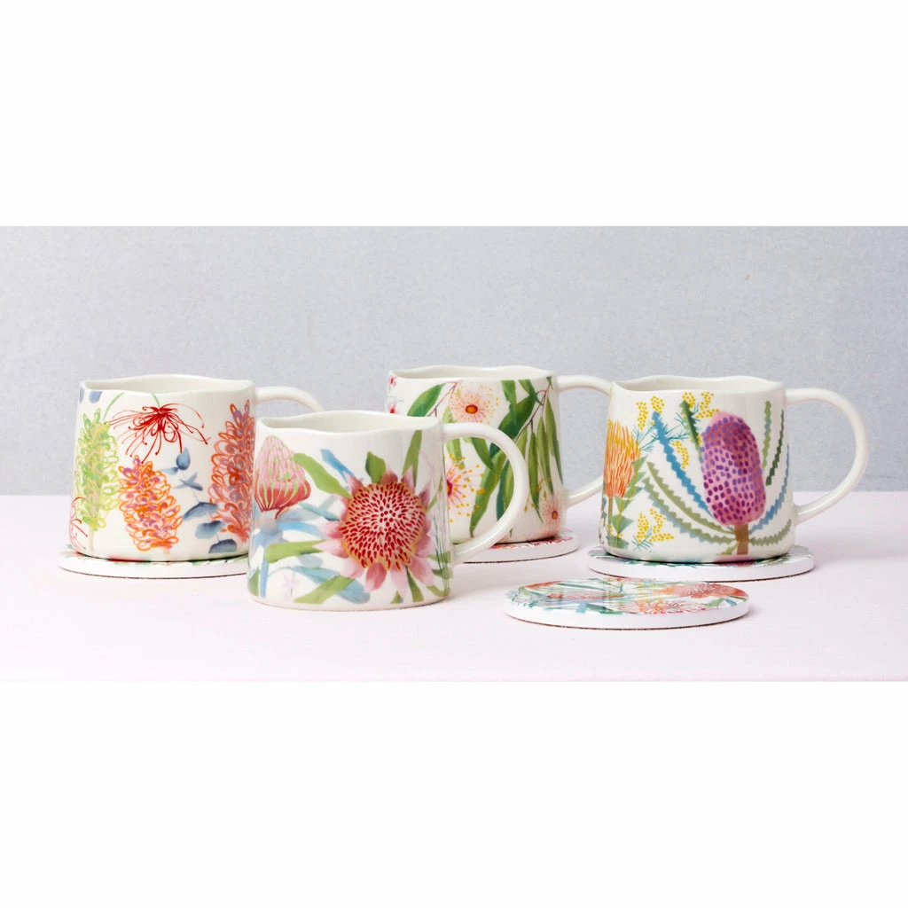 Maxwell And Williams Royal Botanic Gardens Native Blooms Mug 350ML Banksia - Image 2