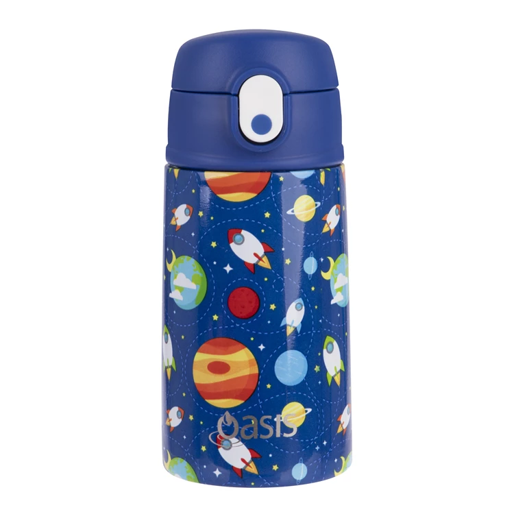 Oasis Kids Drink Bottle With Sipper 400ml Outer Space