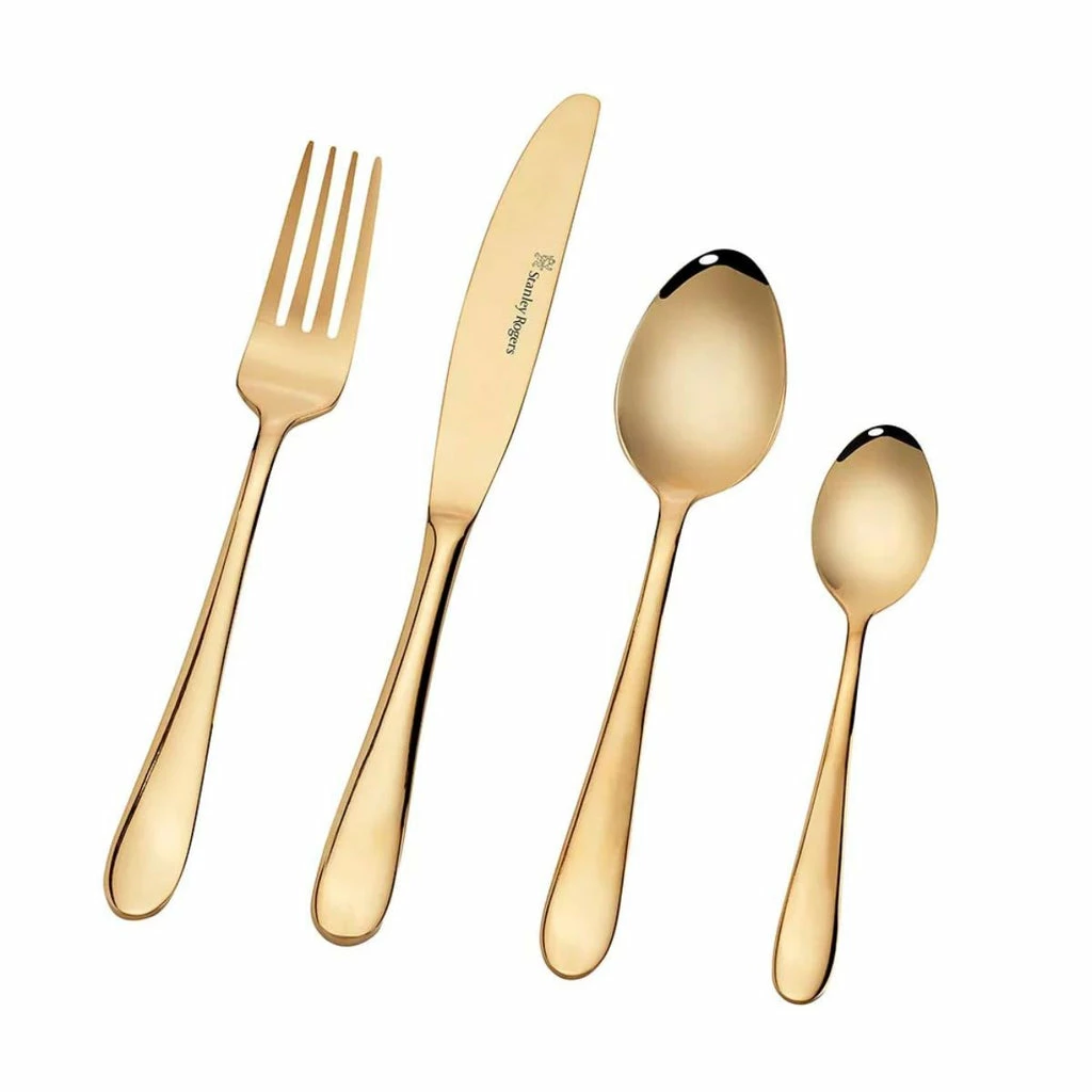 Stanley Rogers Albany 16 Piece Cutlery Set Gold - Image 4