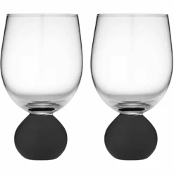 TEMPA Astrid Matte Black Set Of 2 Wine Glass
