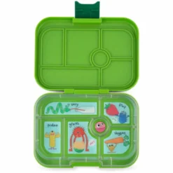 Yumbox Original 6 Compartment Bento Style Lunch Box - Go Green