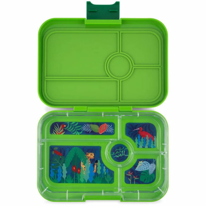 Yumbox Tapas 5 Compartment Bento Style Lunch Box - Go Green